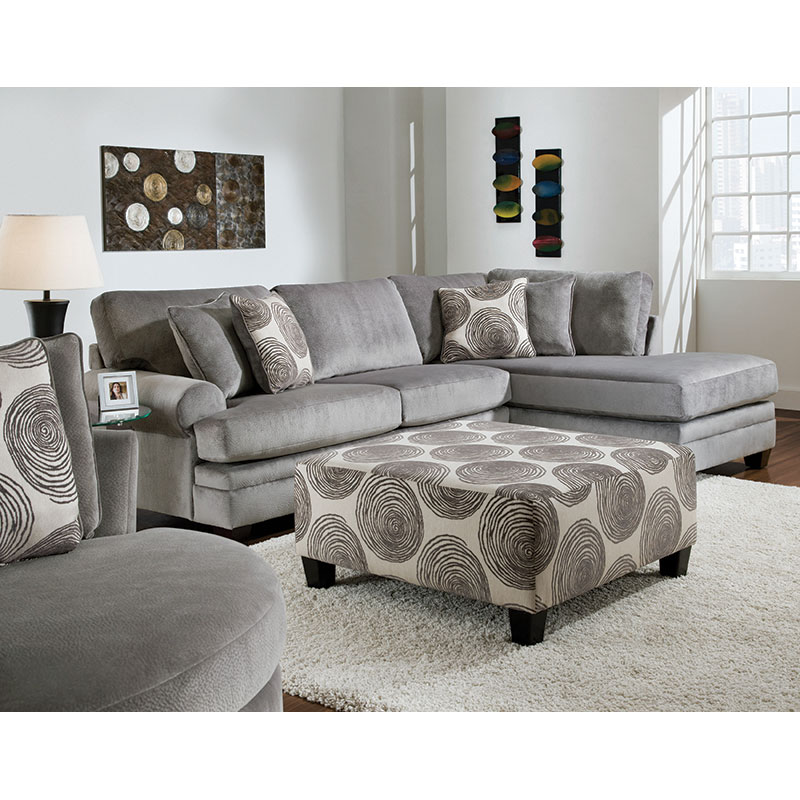 Albany Groovy Smoke 8642-2PC-GS Sectional | National Rent to Own